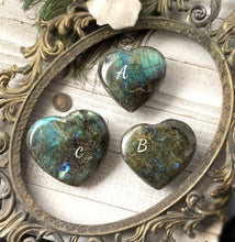 Load image into Gallery viewer, Labradorite Heart Palm Stone