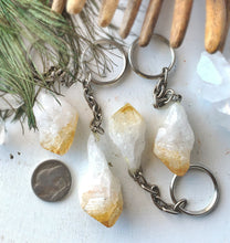 Load image into Gallery viewer, Keychains: Amethyst, Quartz, Oco Geode, Citrine