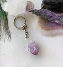 Load image into Gallery viewer, Keychains: Amethyst, Quartz, Oco Geode, Citrine